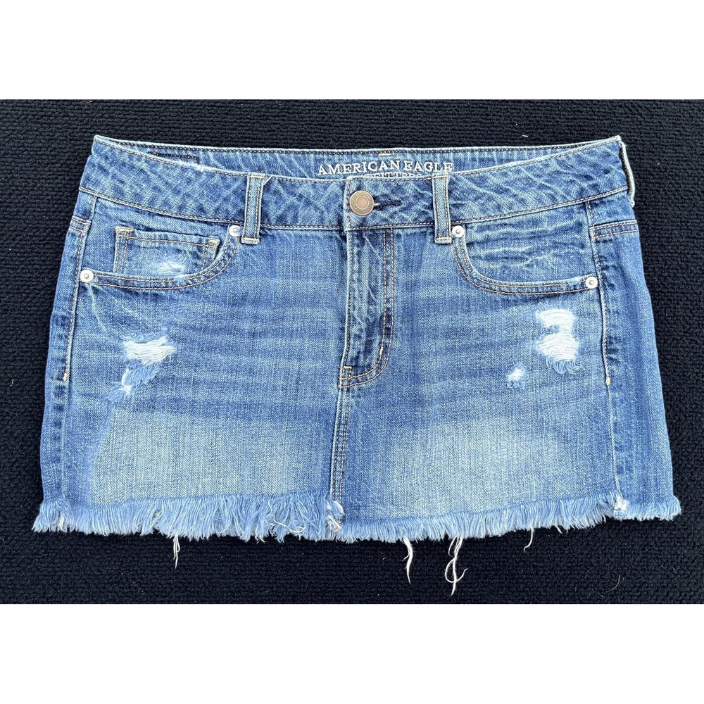 American Eagle By Payless Blue Denim Mini Skirt